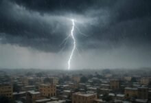 صورة توضيحية حول أمطار رعدية 8 مناطق