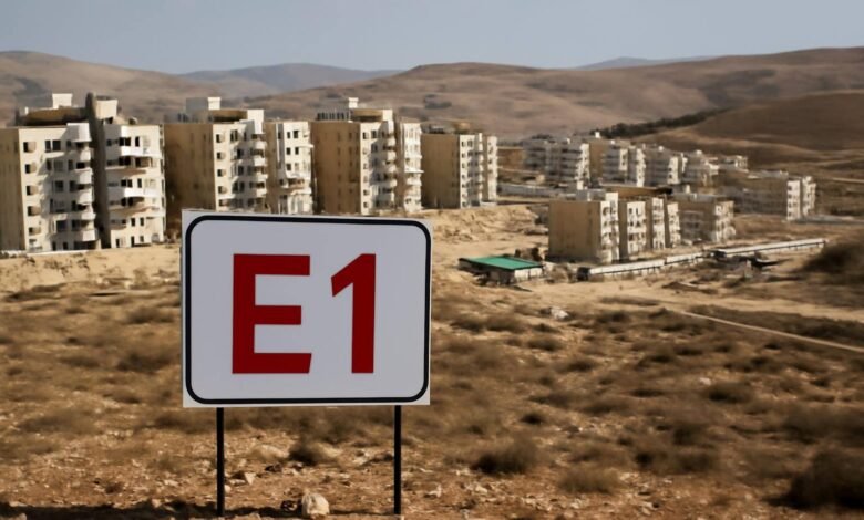 صورة توضيحية حول مشروع E1 الاستيطاني