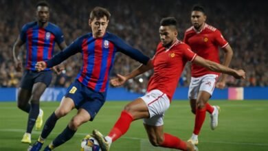 صورة توضيحية حول مباراة برشلونة والأهلي كأس خوان غامبر