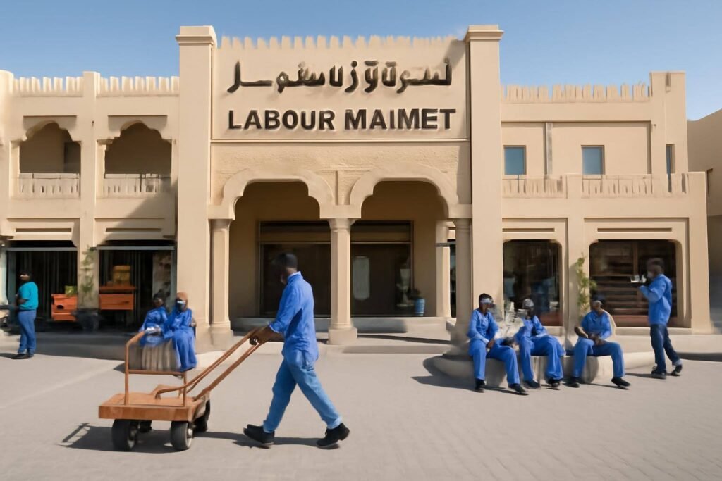 صورة توضيحية حول أسواق العمال في دبي