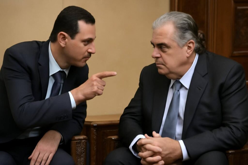 صورة توضيحية حول تهديد الأسد للحريري