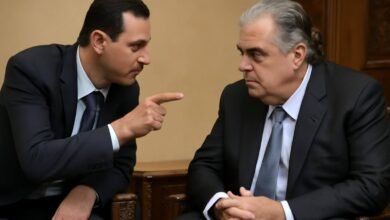 صورة توضيحية حول تهديد الأسد للحريري