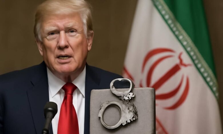 صورة توضيحية حول عقوبات ترامب على إيران