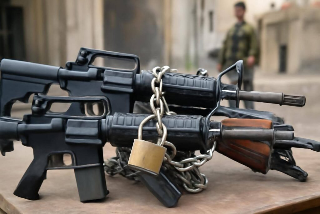 صورة توضيحية حول تنظيم السلاح في العراق