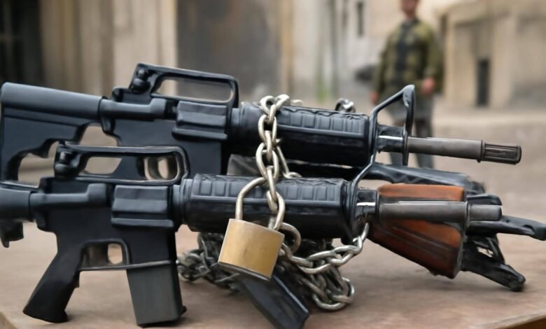 صورة توضيحية حول تنظيم السلاح في العراق