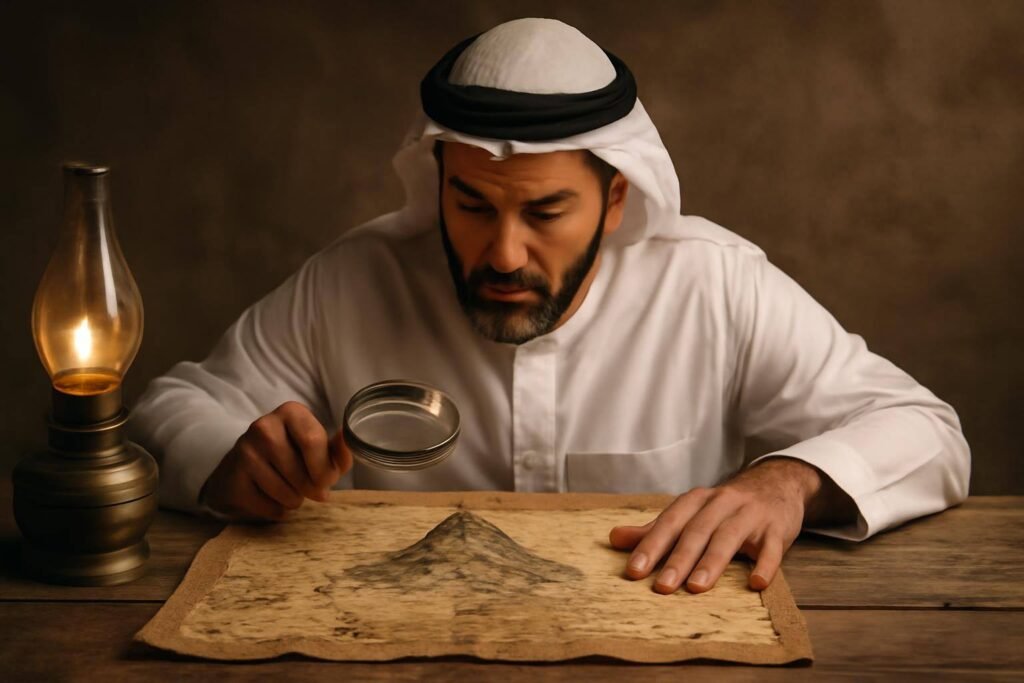 صورة توضيحية حول لغز الخريطة القديمة