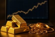 صورة توضيحية حول ارتفاع أسعار الذهب