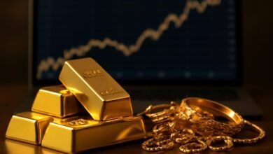 صورة توضيحية حول ارتفاع أسعار الذهب