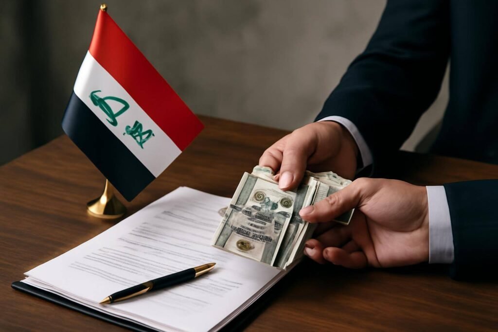 صورة توضيحية حول فساد العقود الحكومية في العراق
