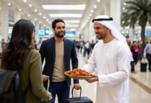 صورة توضيحية حول استقبال المسافرين مطار دبي