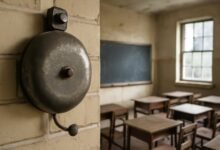 صورة توضيحية حول لغز جرس المدرسة القديم