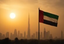 صورة توضيحية حول ارتفاع درجات الحرارة الإمارات