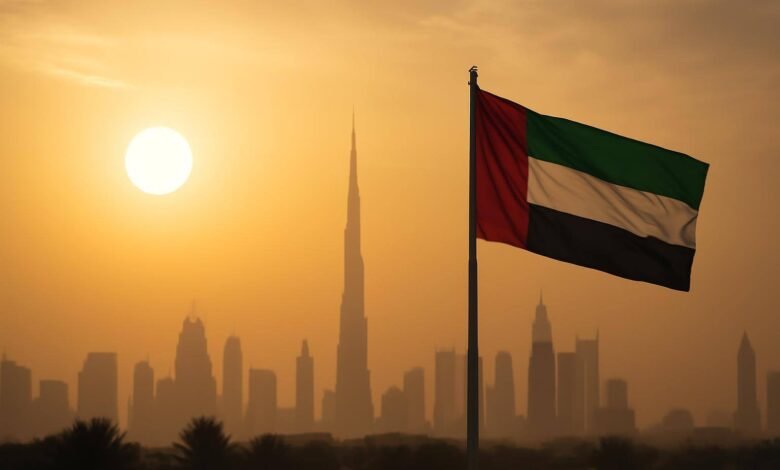 صورة توضيحية حول ارتفاع درجات الحرارة الإمارات