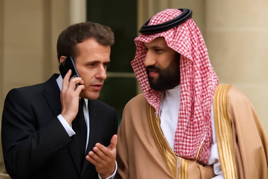 صورة توضيحية حول تواصل ماكرون محمد بن سلمان