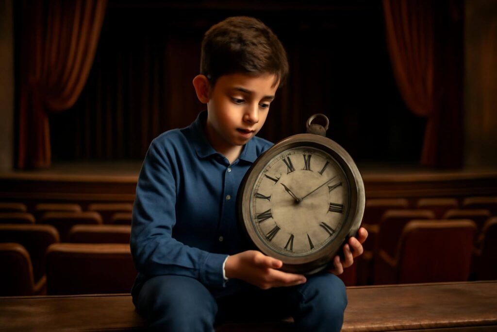 صورة توضيحية حول لغز ساعة المسرح