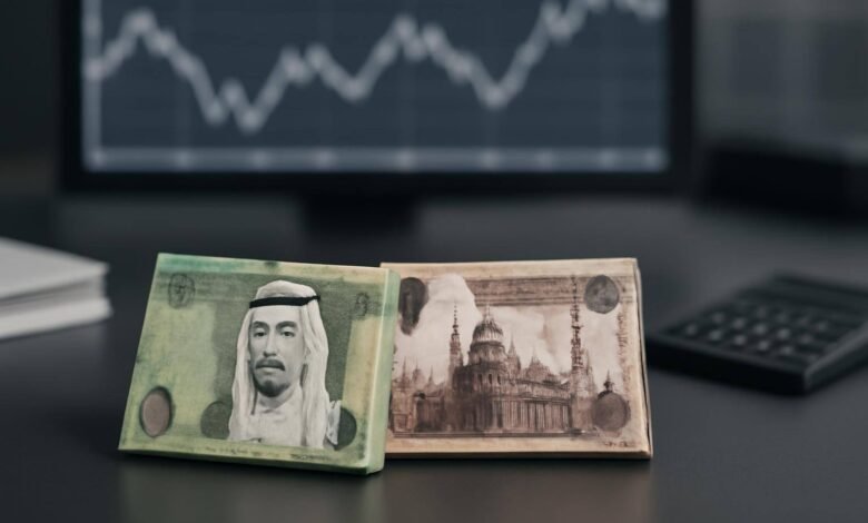 صورة توضيحية حول سعر الريال مقابل الجنيه المصري
