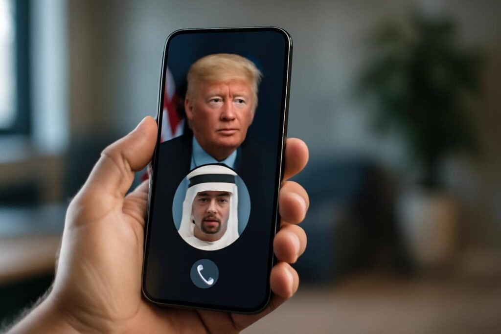 صورة توضيحية حول ترامب ومحمد بن زايد