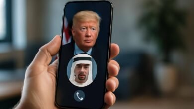 صورة توضيحية حول ترامب ومحمد بن زايد