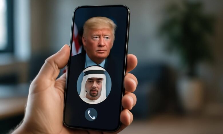 صورة توضيحية حول ترامب ومحمد بن زايد