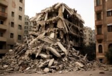 صورة توضيحية حول زلزال مصر انهيار عقار