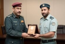صورة توضيحية حول تكريم موظفي شرطة عجمان